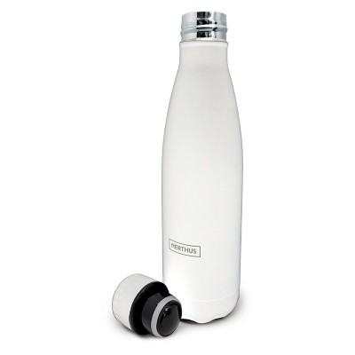 Botella Termo doble Pared de Acero Inoxidable, Blanco, 500 ml