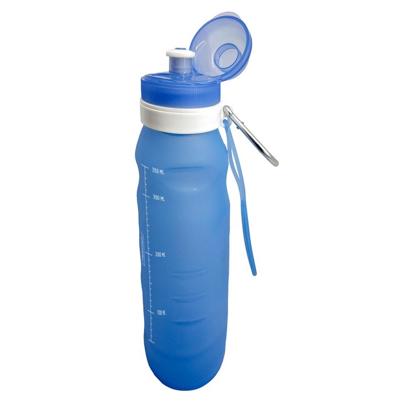 Nerthus Bottles Botella Depotiva Plegable Silicona, Azul, 400 ml