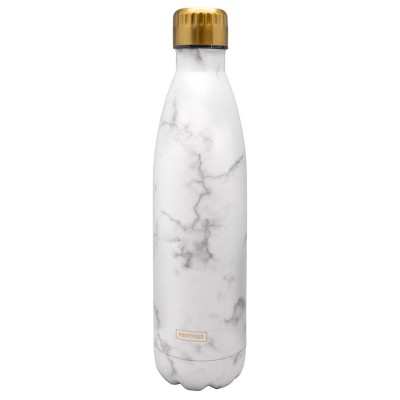 Botella Termo doble Pared de Acero Inoxidable, Marmol Blanco, 750 ml