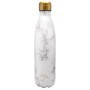 Double Wall Stainless Steel Thermos Bottle, White Marble, 750 ml