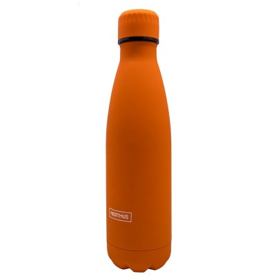Double Wall Stainless Steel Thermos Bottle, Orange, 500 ml