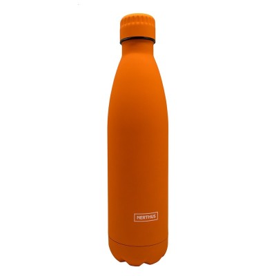 Double Wall Stainless Steel Thermos Bottle, Orange, 750 ml