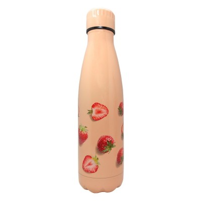 Double Wall Stainless Steel Thermos Bottle, Strawberries, 500 ml