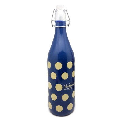 Vintage glass bottle, Blue, 1000 ml