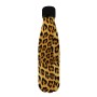 Botella doble pared acero inox. 500 ml. Leopardo