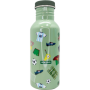 Children's water bottle with leak-proof straw cap 500 ml Football