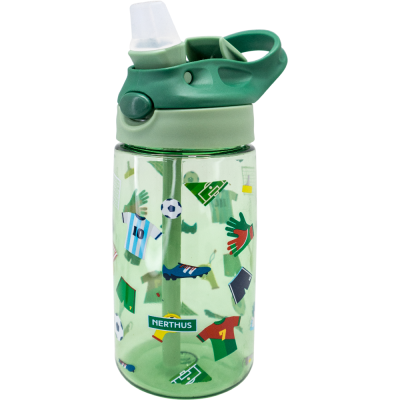 Reusable Children's Bottle BPA Free Foldable Mouthpiece Soccer